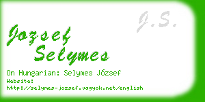 jozsef selymes business card