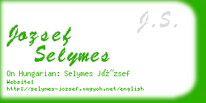 jozsef selymes business card